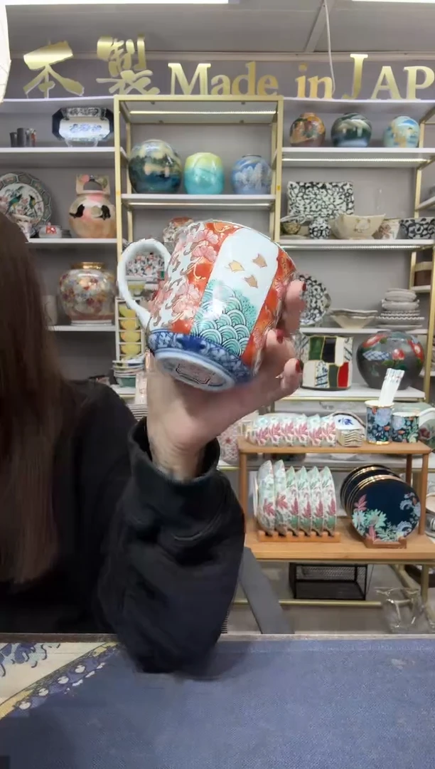 陶瓷春色满园马克杯一只红