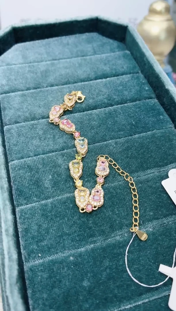 银S925镶嵌手链碧玺626ZB1202产品一个（多样性）