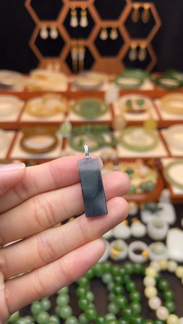 银S925镶嵌和田玉挂件福利