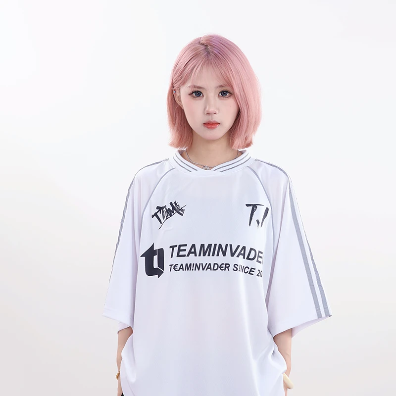 TI舞团速干短袖运动瑜伽健身休闲训练夏季T05A005白色百搭宽松