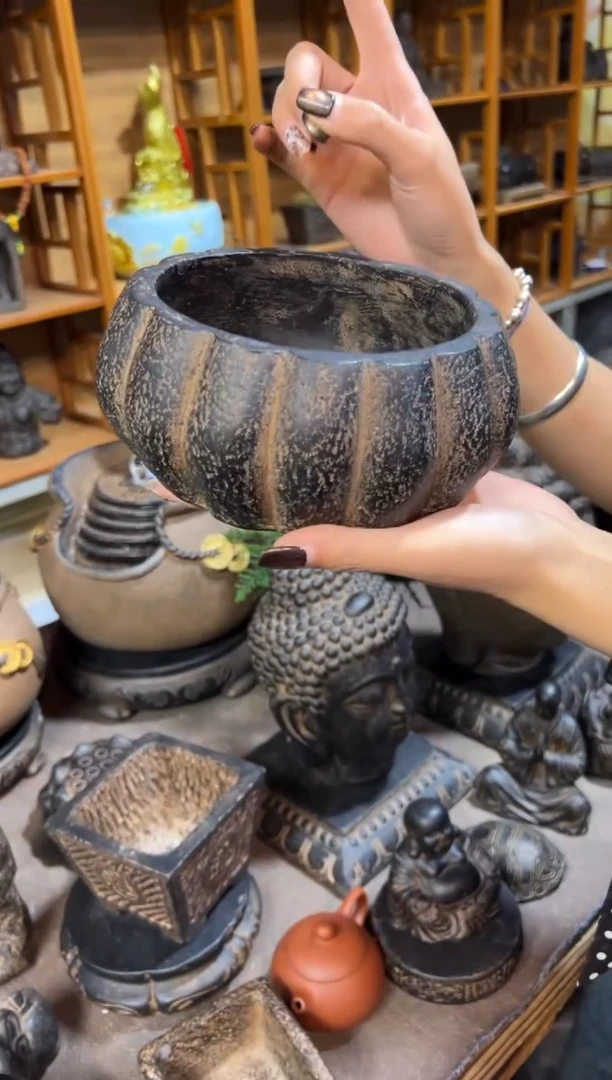 陶土【火山泥】南瓜盆