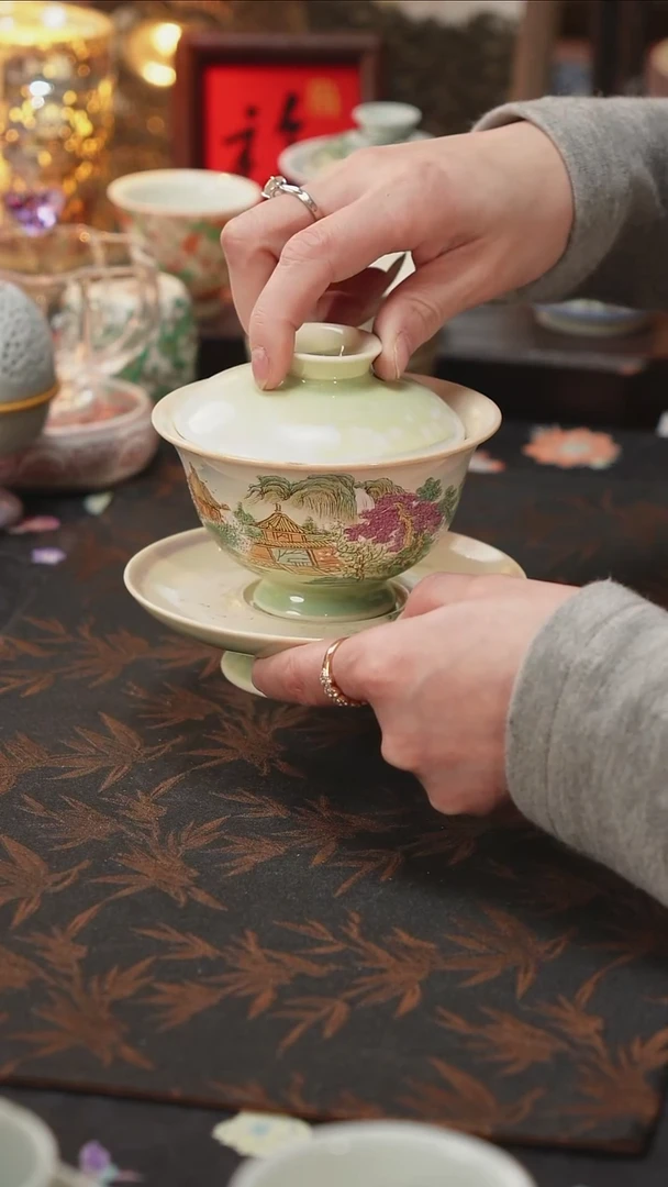 杯景德镇陶瓷杯碗柴烧多人