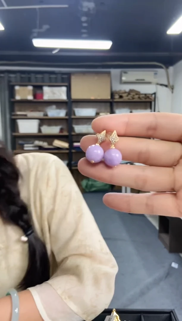 翡翠未镶嵌耳饰闪购链接未镶嵌多样性发其一颜色微差