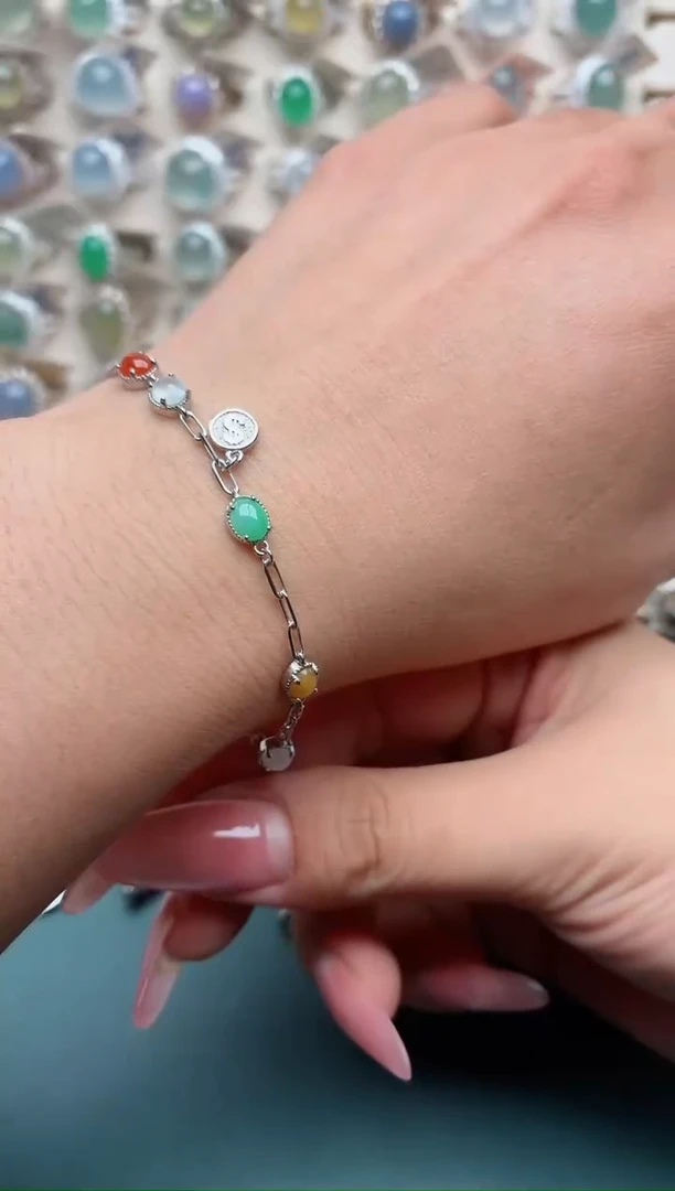 银S925镶嵌戒指翡翠.