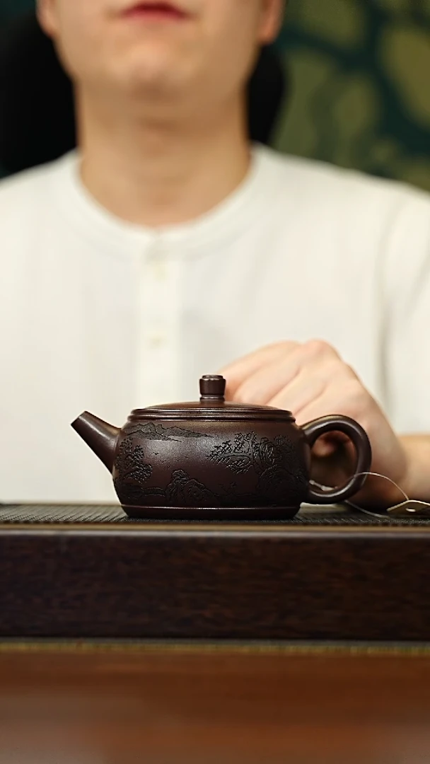 茶壶紫砂宜兴原矿 手工 紫砂壶容量220CC