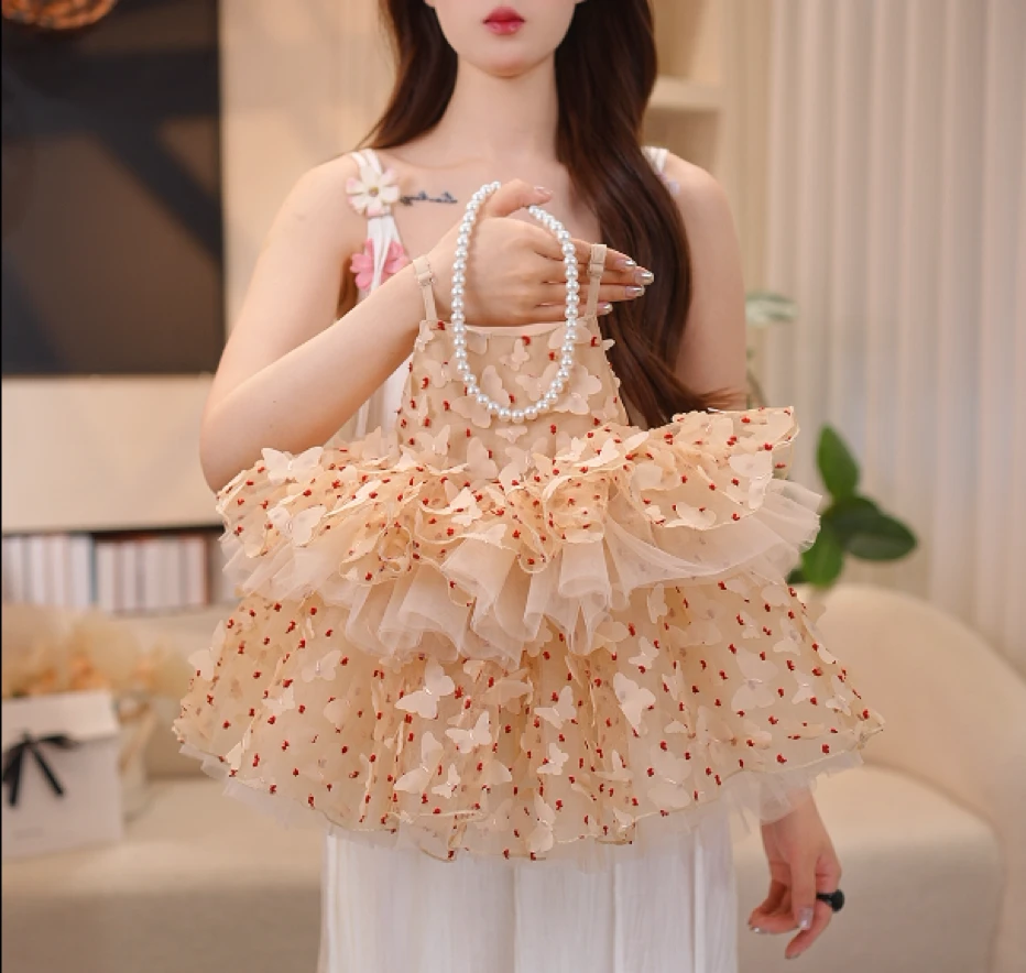 【6】夏季高定款女童蝴蝶礼服连衣裙