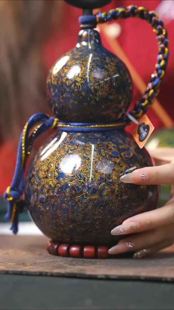 【闪购商品】WZ286漆艺酒葫芦不包手串及旋转底座