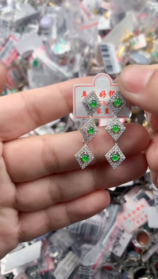 银S925镶嵌戒指翡翠444   9