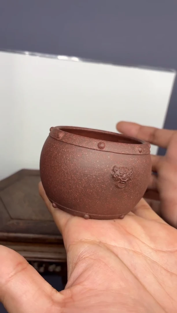 茶壶紫砂岩中泥 六拼战鼓杯