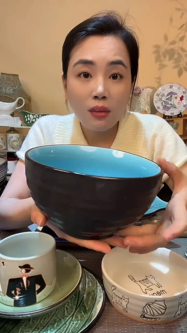 瓷片7英寸深碗 微瑕介意勿拍