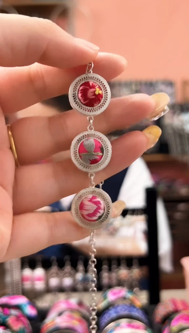 织绣华***花艺枝独绣老绣饰品