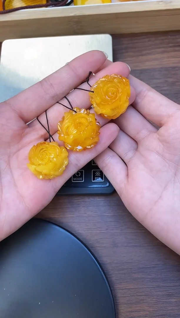 裸石琥珀未镶嵌天然琥珀蜜蜡多样性发一