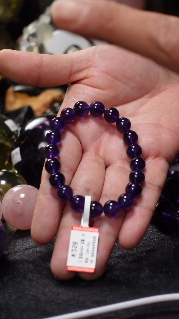 紫晶手链未镶嵌天然紫水晶手链