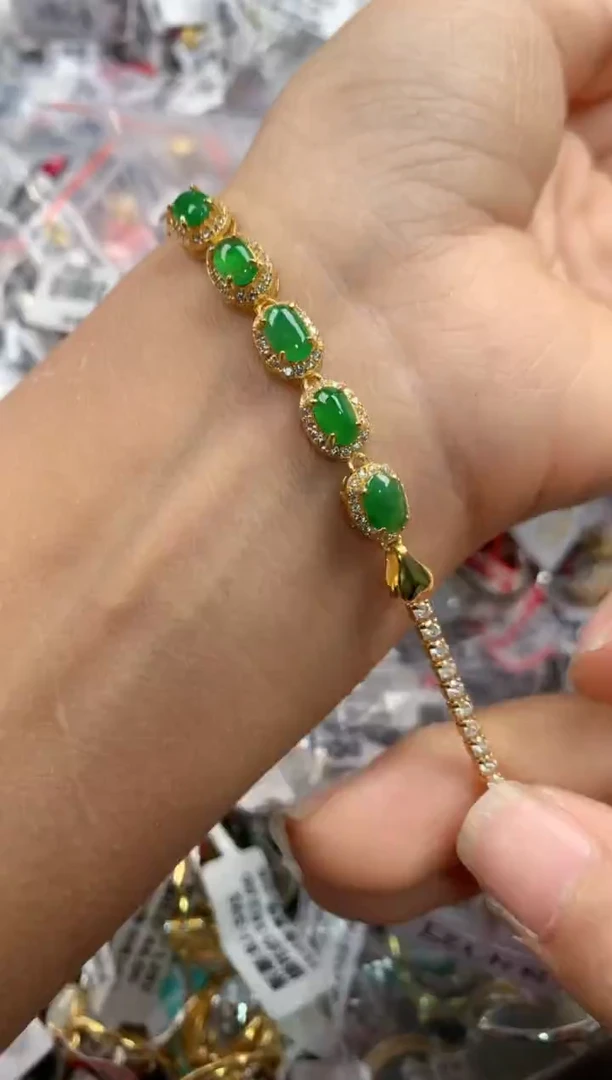 银S925镶嵌戒指翡翠4444----2