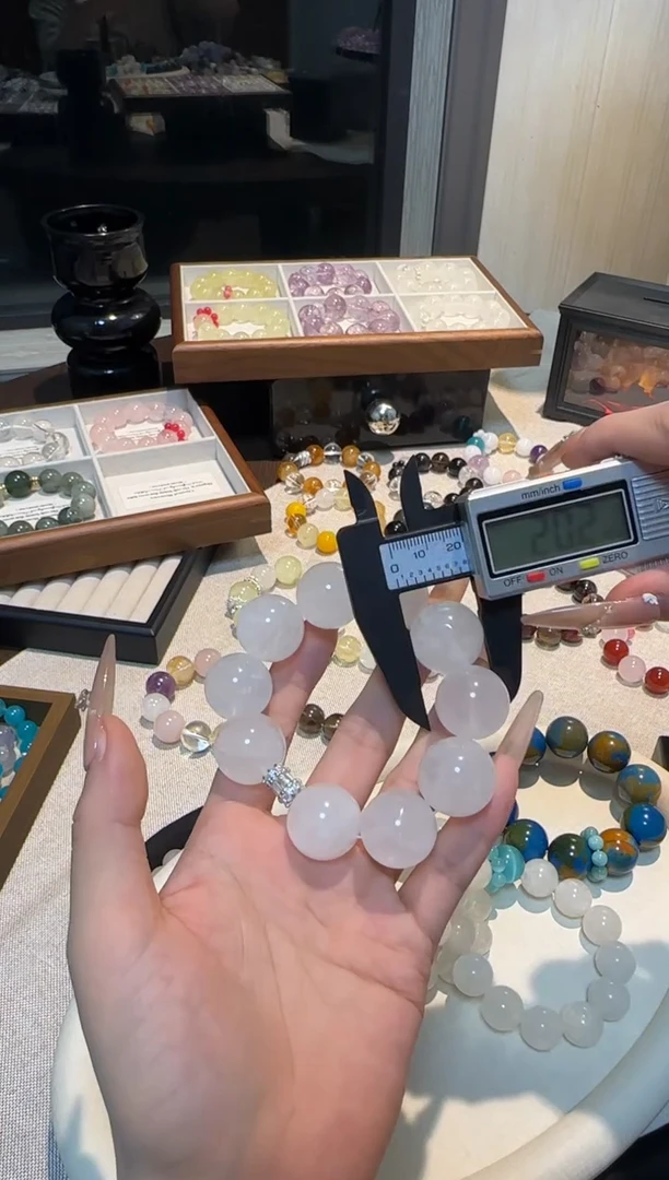 未镶嵌手串水晶20.2mm白幽灵