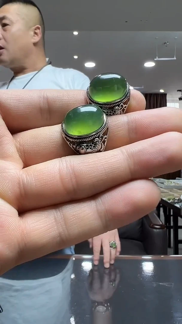 未镶嵌岫玉戒指a622-多样性发货其中发一