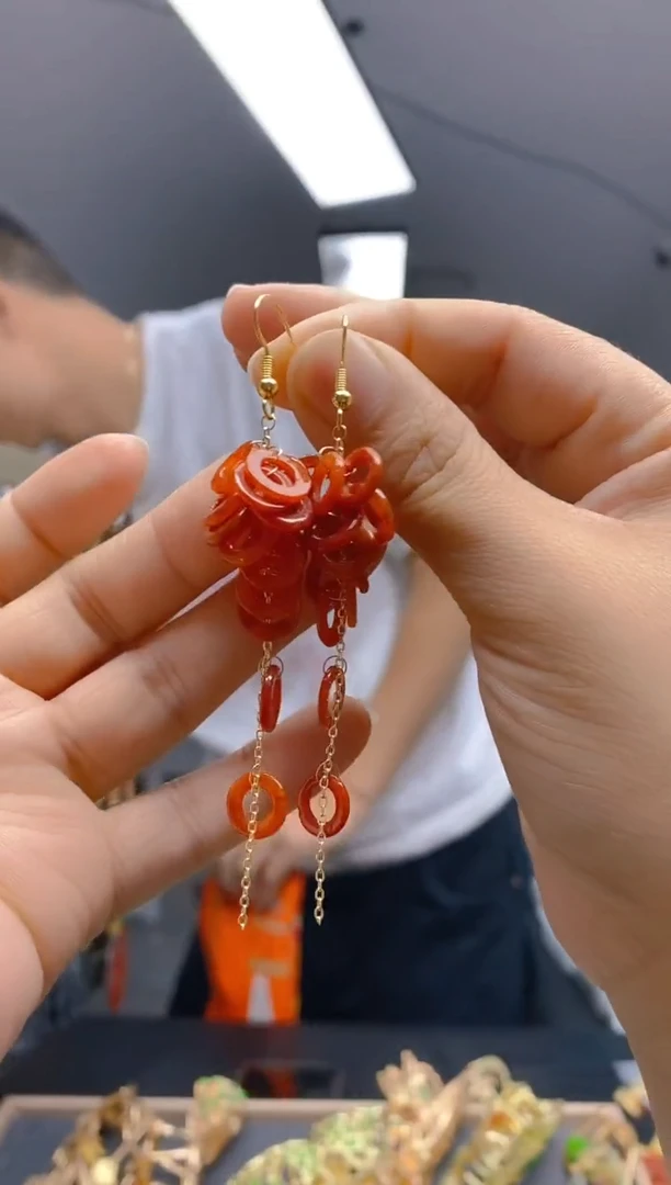 【闪购商品】翡翠耳饰合金0161翡翠耳钩