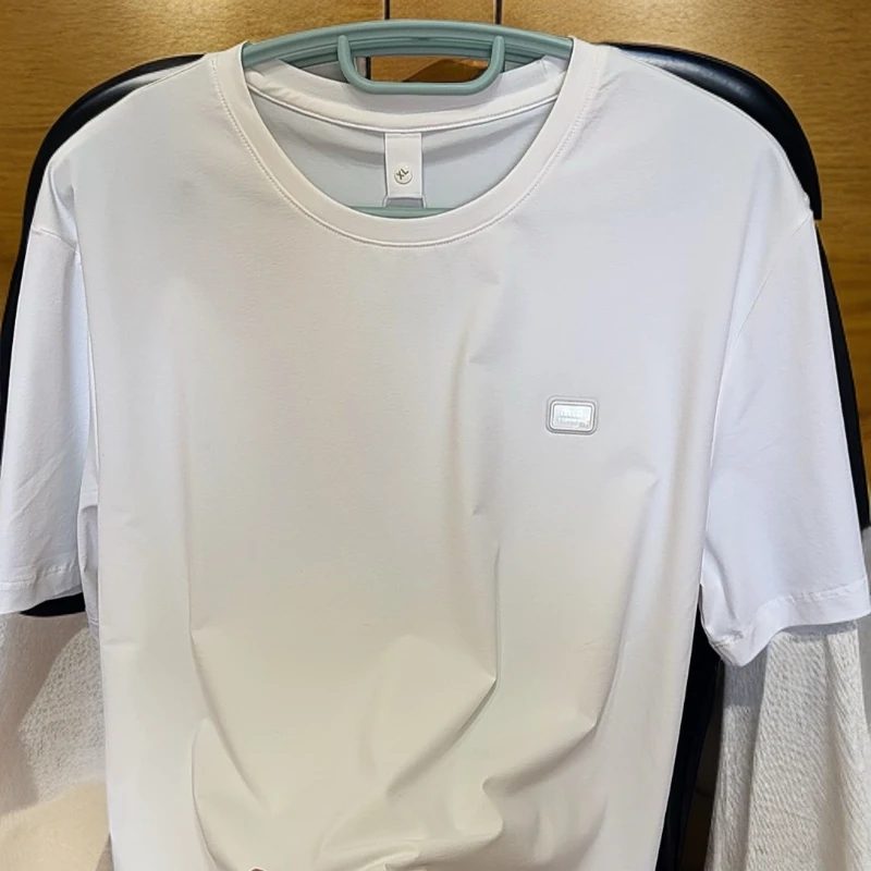 T恤简约圆领多色同款上衣夏季冰丝短袖