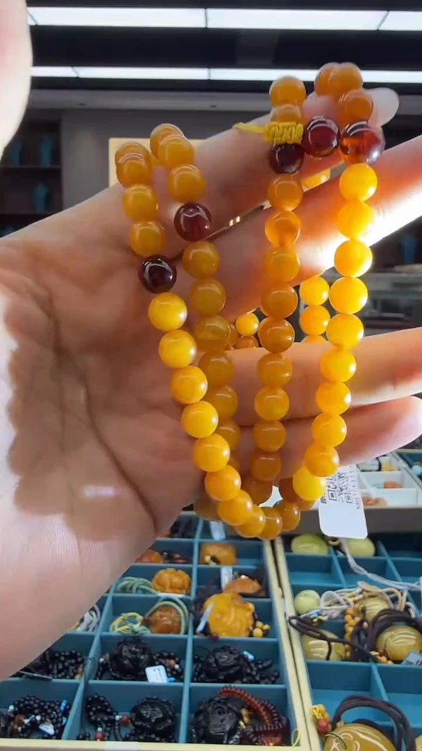 琥珀颈饰未镶嵌195秒拍号 假一罚三 7mm