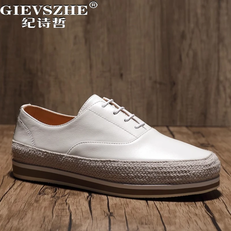 纪诗哲男鞋时尚轻便简约运动鞋子男款百搭潮流休闲鞋厚底透气板鞋