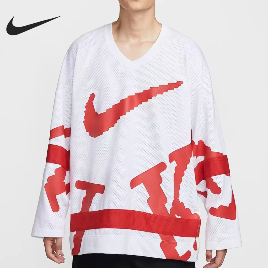 Nike/耐克正品Sportswear 男女同款宽松网眼透气套头衫HV1138-100