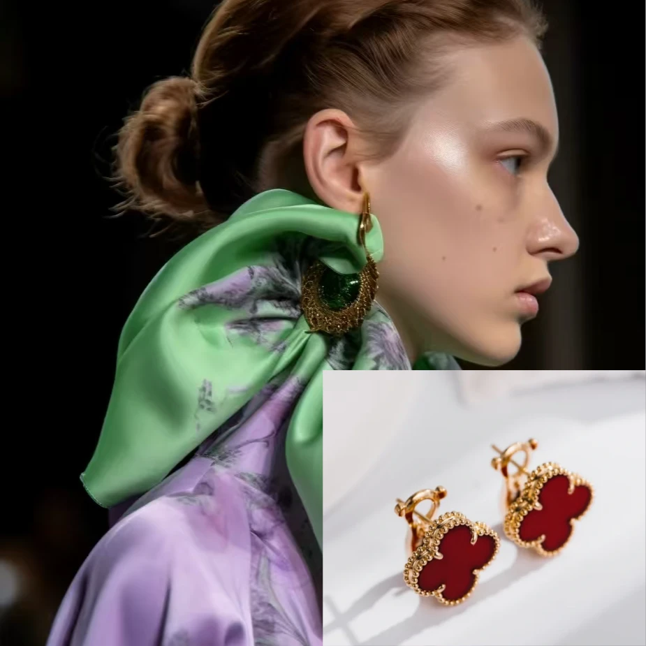 一一推荐-花花《耳》花花系列气质轻奢时尚百搭款丝巾