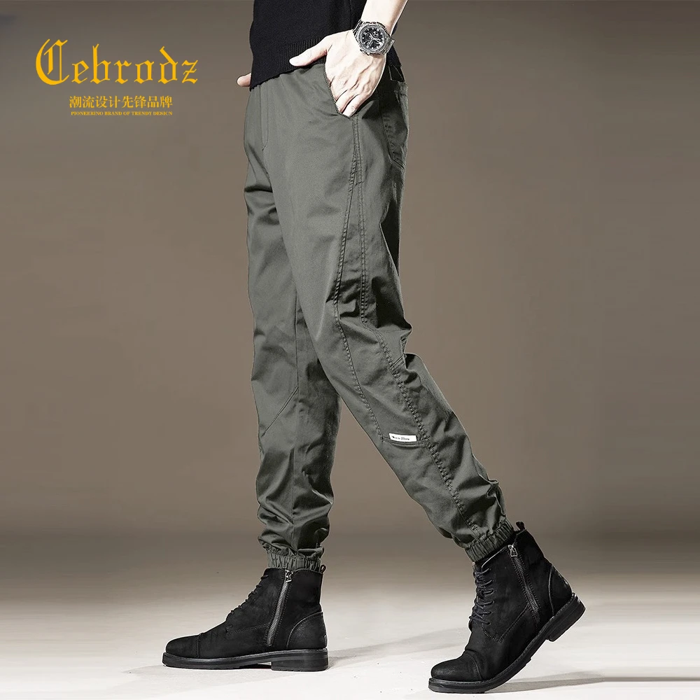 Cebrodz美式休闲裤男裤裤子弹力工装裤男士大码宽松潮牌束脚潮流
