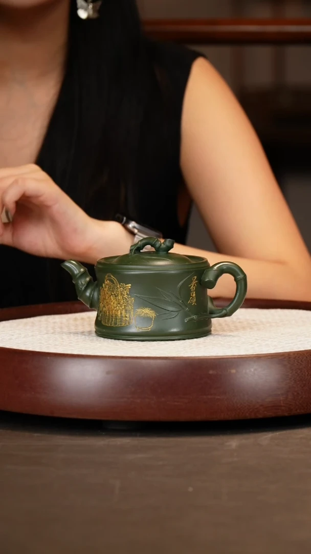 【王惠芬】一品竹段 老绿泥 260c+对杯