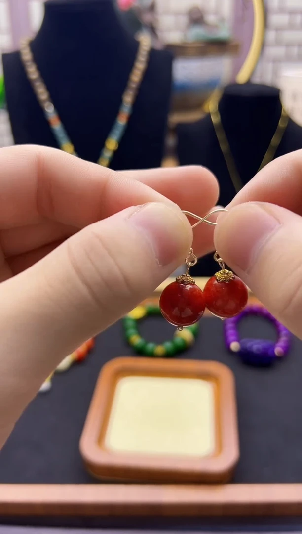 【闪购商品】翡翠耳饰14K金镶嵌E358