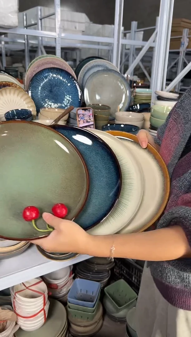 陶瓷外贸尾货瑕疵满20包邮X4大盘