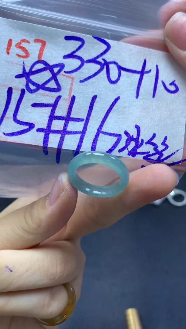 定制翡翠未镶嵌戒圈15-16#340毛货需精细抛光
