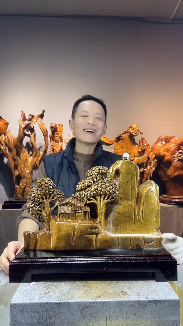 金丝楠叶*小叶桢楠随行摆件53