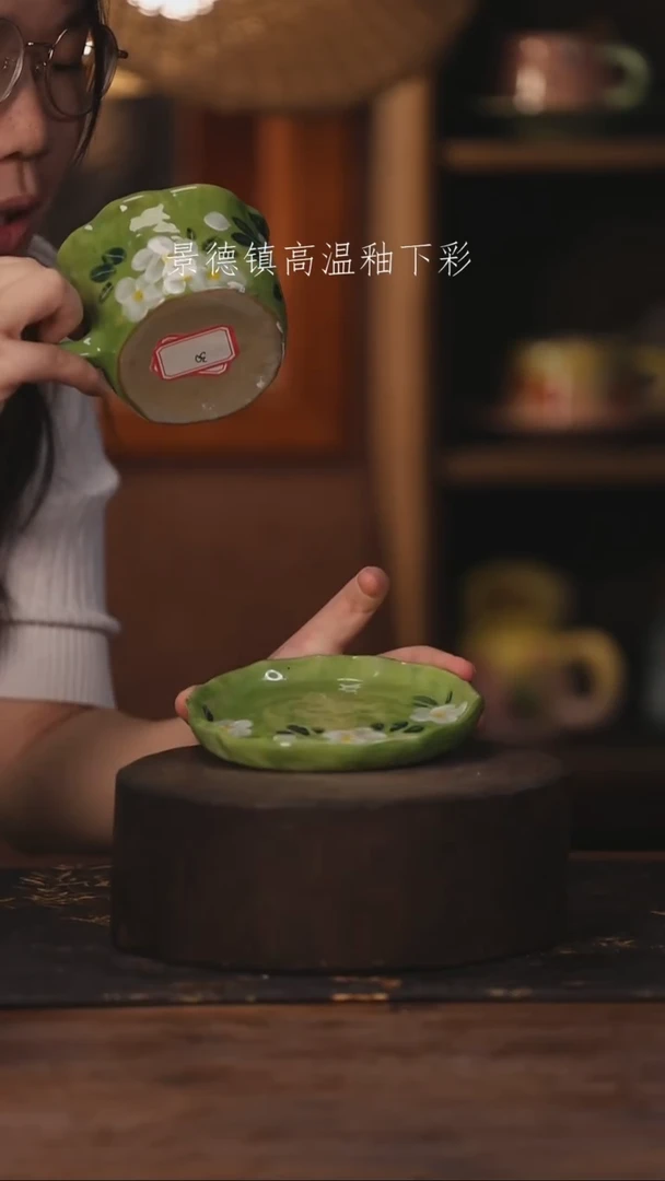 陶瓷景德镇高温釉下手绘陶瓷004
