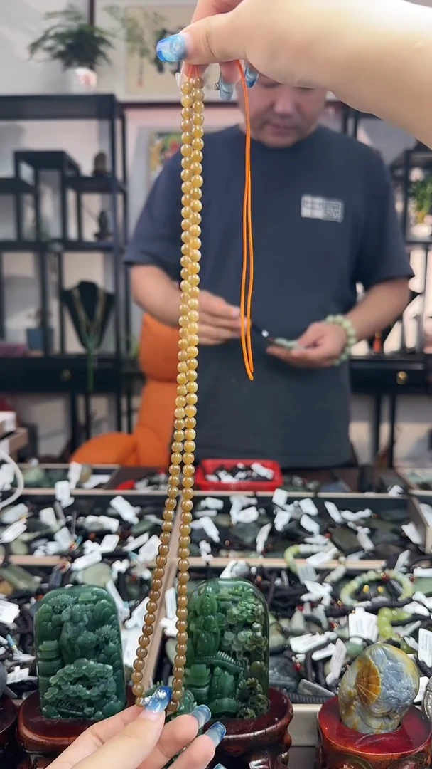 颈饰未镶嵌和田玉108