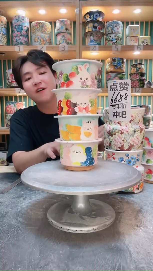 瓷片默认微瑕一物一拍0927-065-4个