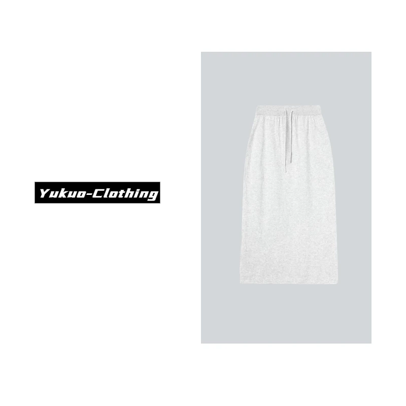 轻柔软糯UPM亚麻卷边针织中袖茧型半裙