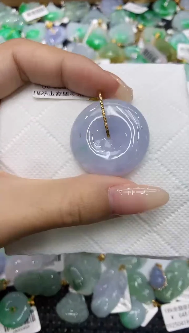 翡翠18K金镶嵌颈饰 111111111111