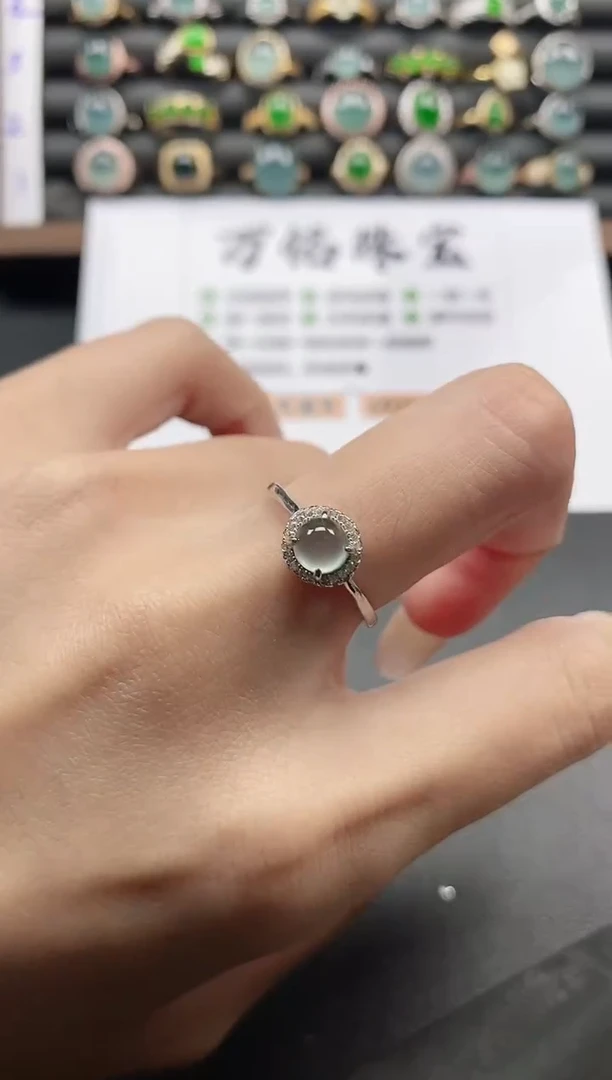 银S925镶嵌戒指翡翠51511