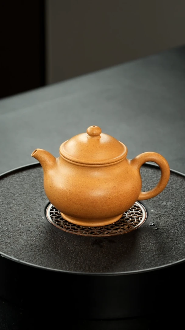 茶壶紫砂正价2000微瑕老宕口黄金段潘壶