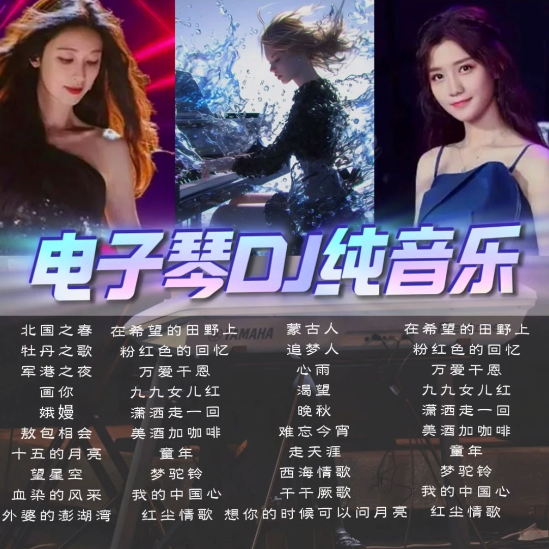 电子琴DJ纯音乐汽车载u盘重低音环绕2025抖音流行高品质车载优盘