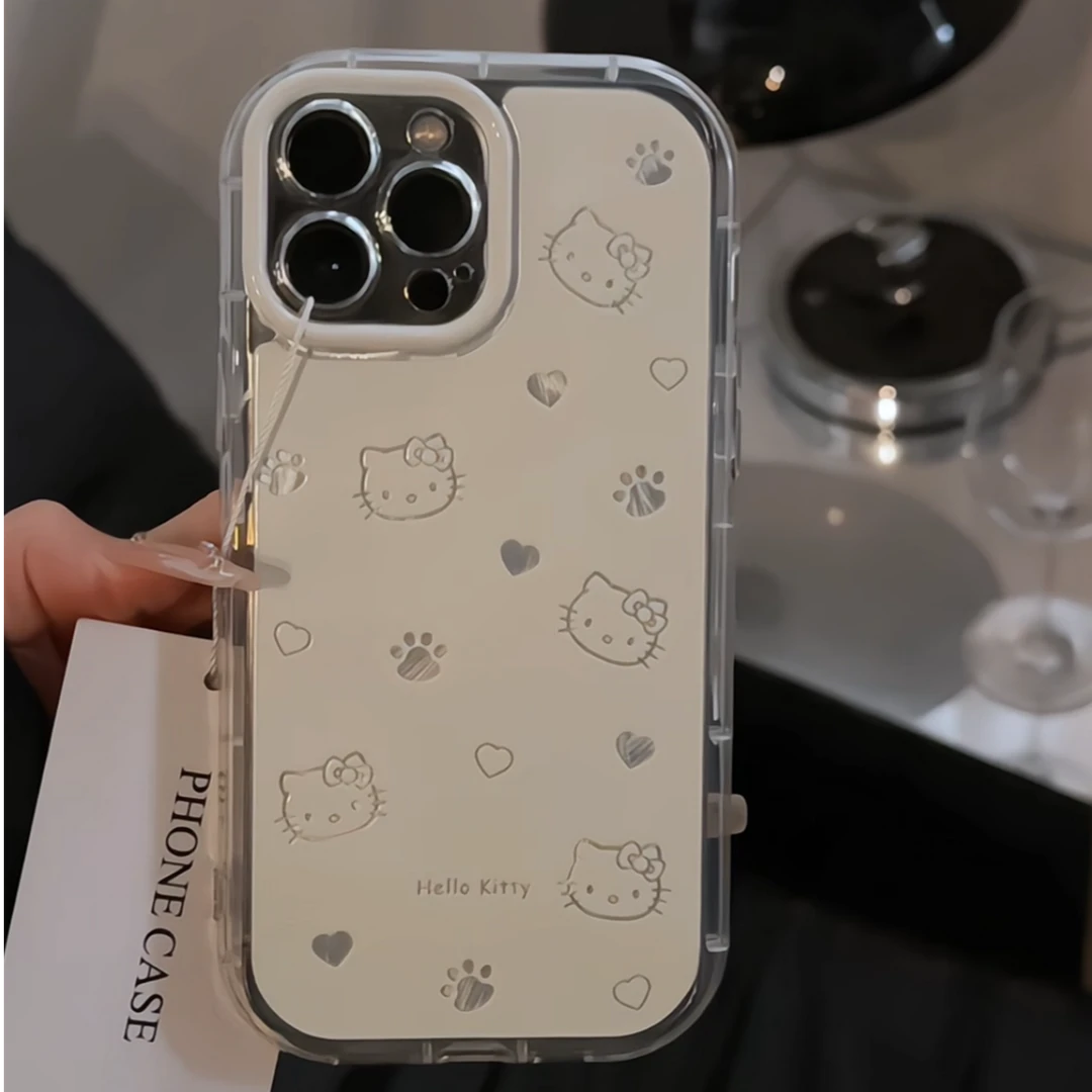 适用苹果16创意iPhone15pro手机壳14泡芙羽纱华为mate70爱心kitty