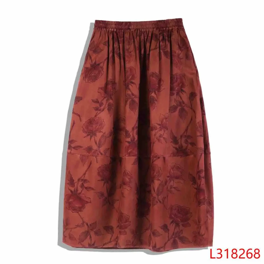 佳  新中式风 318268 玫瑰重缎半裙