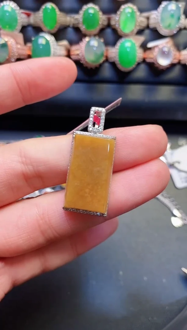 银S925镶嵌戒指翡翠天然