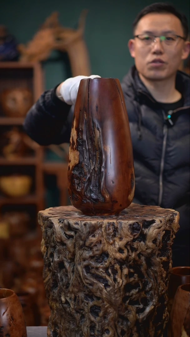 【闪购商品】枣木雷击枣木水滴瓶