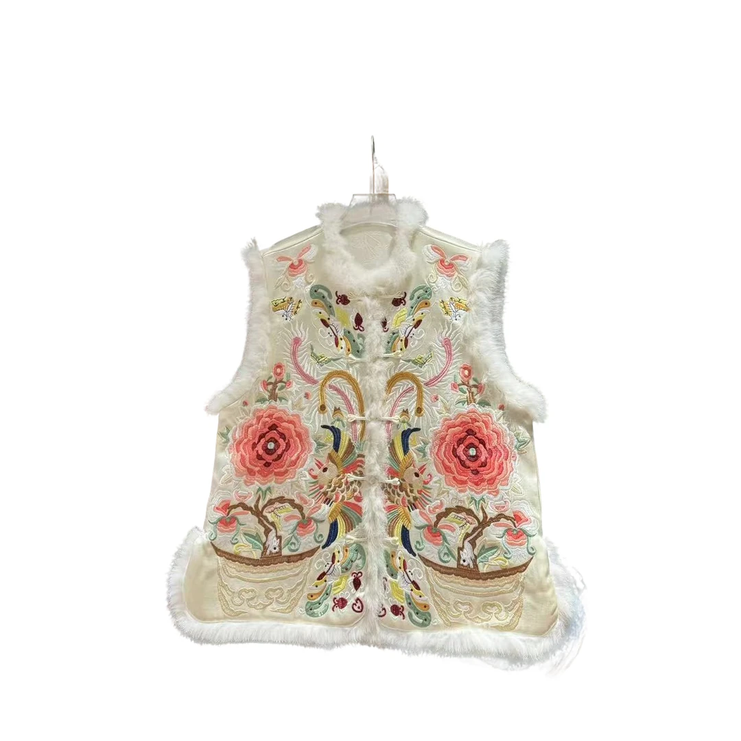 9325/#新款棉新中式国风马甲《锦绣玲珑》无袖国潮风刺绣宽松百搭女