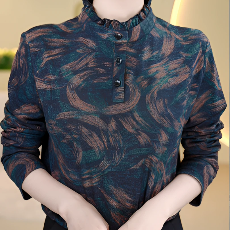 杭州专柜现货2025新款绒感高贵优雅气质感小衫ZF-8640