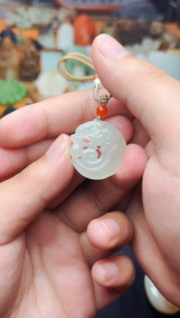 【闪购商品】和田玉颈饰未镶嵌龙鱼 01