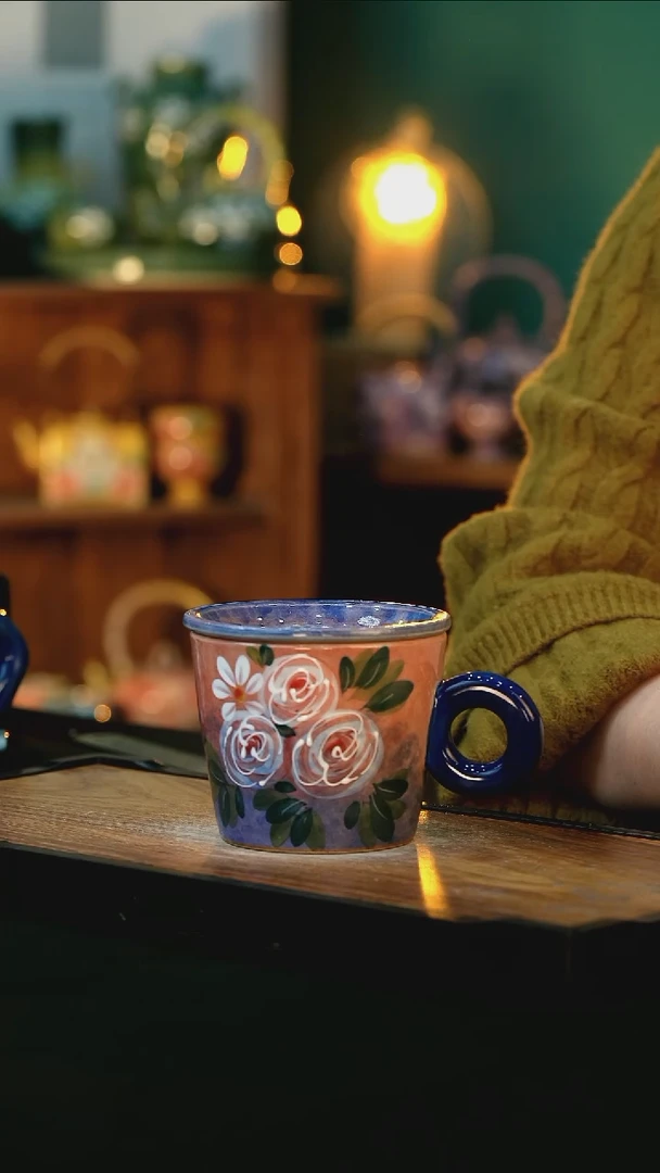 【闪购商品】杯手绘心瓷陶瓷浮力