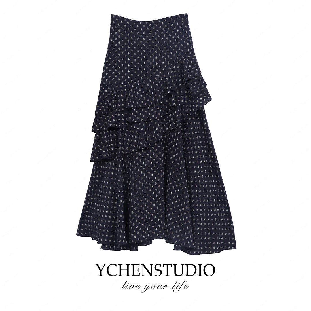 YC【否极泰来】早春新款不规则波点蛋糕裙宽松显瘦半身裙X2044