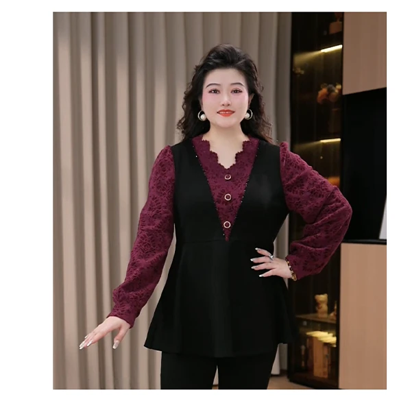 定制大码女装秋季新款优雅知性高级感百搭气质上衣251295